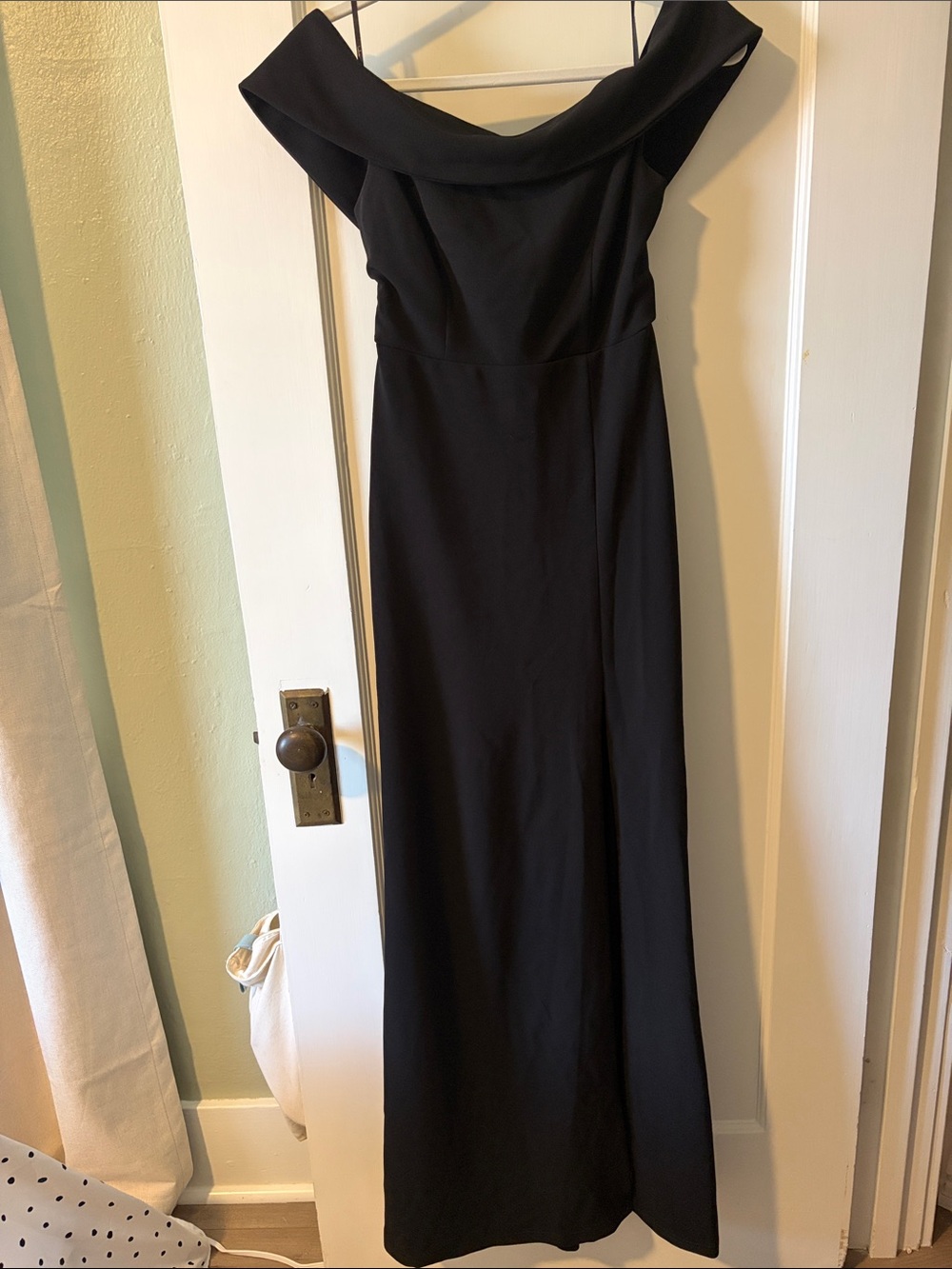 Lulu's Black Off Shoulder Evening Gown